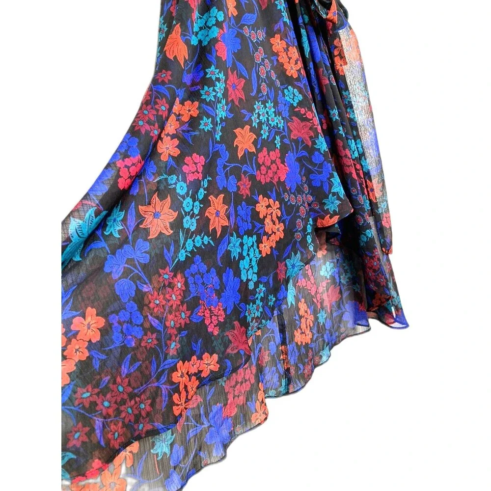 CHAPS Big Girls Sleeveless Maxi Dress by Ralph Lauren Floral Asymmetrical Hem16